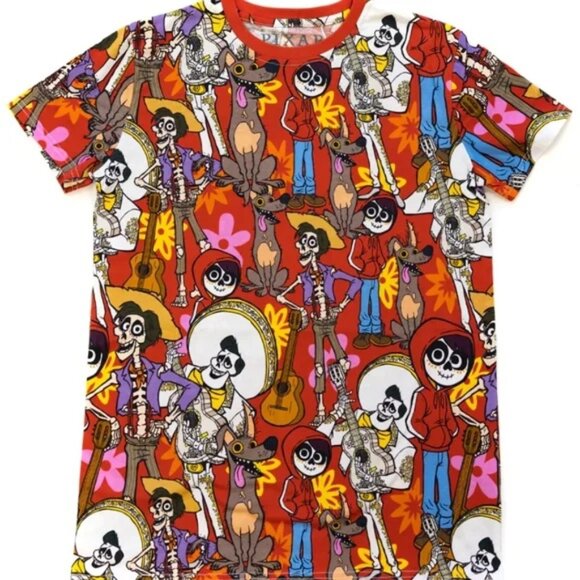 Pixar x Cakeworthy | Coco All over Print Short Sleeve Tee | Size Large - Picture 2 of 8